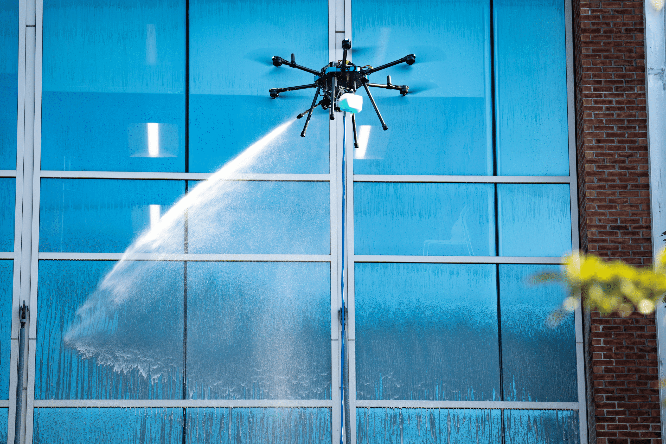 Drone powered exterior cleaning Charlottesville
